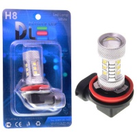  Светодиодная автомобильная лампа DLED H8 - 16 Epistar HP (с линзой) (2шт.)