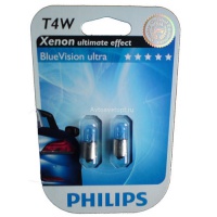 Автолампа галогенная PHILIPS T4W BLUEVISION ULTRA 12V 4W (2шт.)