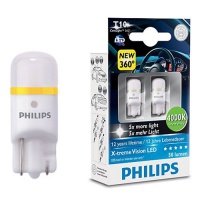 Автолампа светодиодная PHILIPS T10 W5W X-TREMEVISION 360 LED 4000K 12V 1W (2шт.)