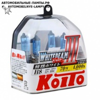 Автолампа газонаполненная H8 12V-35W (PGJ19-1) (100W) 2шт. Whitebeam P0758W Koito (2шт.)